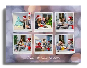 Crea collage foto festa di Natale aziendale con testo personalizzato