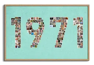 Crea Fotocollage "1971" Personalizzata per Compleanno Unico