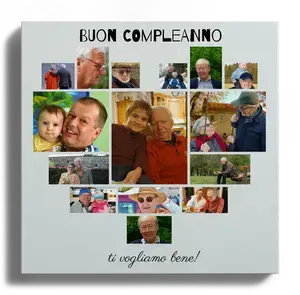 Crea il tuo poster collage a cuore personalizzato per compleanno nonna!