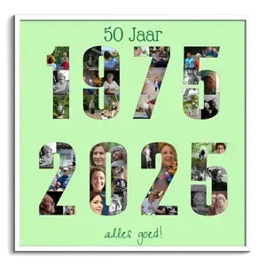 Collage foto anni 1975–2025 personalizzato – crea il tuo per compleanni e anniversari