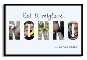 Collage foto su acrilico NONNO – Personalizza e regala a tuo nonno
