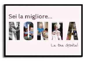 Collage scritta NONNA con 13 foto – crea ora il tuo regalo con dedica
