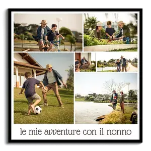 Collage foto per nonno personalizzato: crea ora il tuo poster con 6 foto