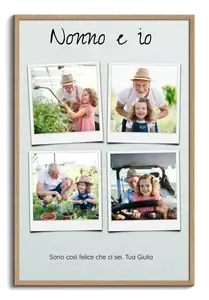 Collage foto Polaroid per Nonno – crea il tuo regalo con 4 foto e dedica