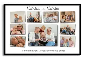 Collage foto Nonna e Nonno 9 foto – crea ora il tuo regalo personalizzato