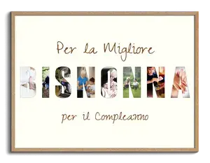 Collage foto lettere BISNONNA – crea il tuo regalo di compleanno perfetto