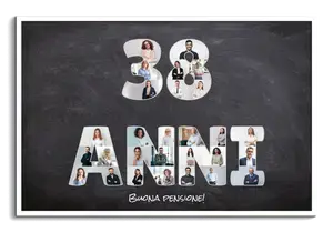 Poster Collage "38" in Foto per Pensionamento