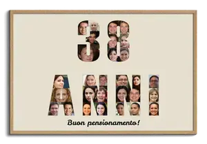 Poster Personalizzato Numero 38: Celebra il Tuo Pensionamento con i Tuoi Ricordi