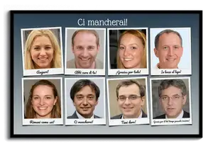 Crea la tua collage Polaroid "ci mancherai"