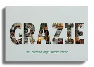 Crea il tuo poster "GRAZIE" personalizzato con foto e testo modificabile
