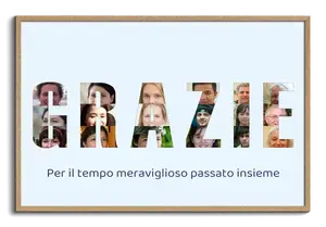 Crea il tuo poster "GRAZIE" personalizzato con foto e testo modificabile