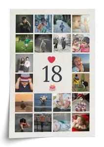 Collage numero 18 con foto – Crea il tuo regalo 18 anni: compleanno, patente, maturità Collage numero 18 con foto – Crea il tuo regalo 18 anni: compleanno, patente, maturità