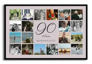 Collage Foto 90 Anni: personalizza numero, nome e auguri — compleanno, anniversario