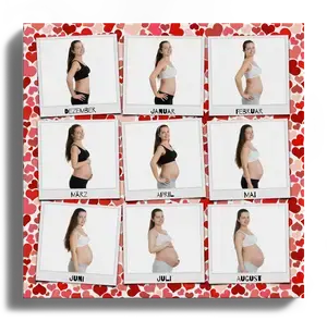 Collage ecografica Polaroid con mese, personalizzala per la tua gravidanza!