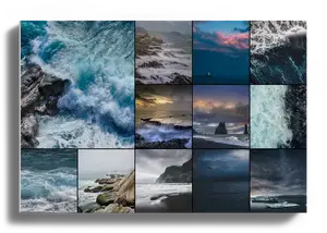 Collage foto natura e meteo: crea il tuo collage e stampa premium nebbia e temporali
