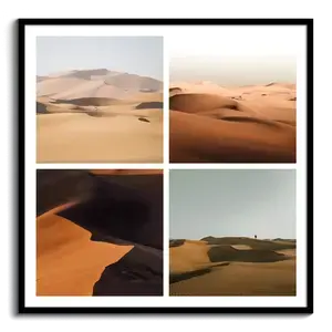 Crea collage foto natura: dune desertiche, ghiacciai e grotte di ghiaccio - stampa premium