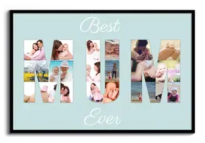 Collage foto personalizzata "MUM": sorprendi la tua mamma!