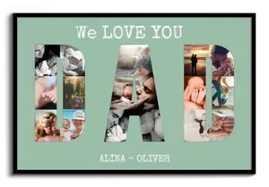 Crea Collage "Ti AMIAMO PAPÀ" Personalizzato per il Tuo Papà