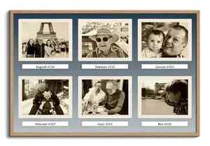 Crea la tua Collage Vintage Polaroid con 6 Foto personalizzate