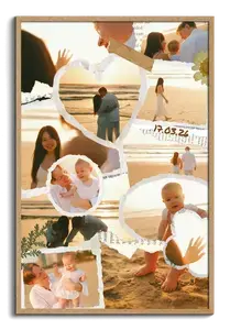 Crea il tuo collage scrapbook matrimonio e fidanzamento con nomi e data