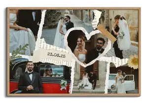 Collage scrapbook matrimonio e nozze