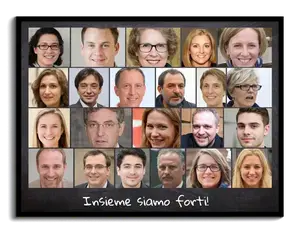 Crea la tua collage di squadra personalizzata per l'ufficio o eventi motivazionali!