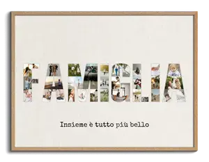 Collage "FAMIGLIA" personalizzata - Crea ricordi preziosi insieme!