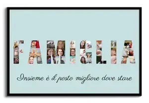 Collage "FAMIGLIA" personalizzata - Crea ricordi preziosi insieme!