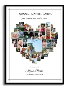 Crea la tua Collage Commemorativa a Cuore per un Ricordo Indimenticabile