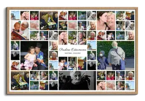 Crea la tua Collage Funebre Personalizzata su Tela in Alta Qualità