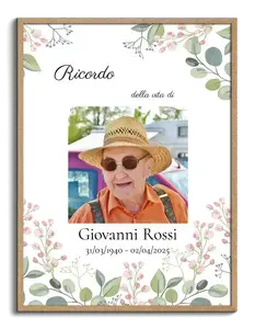 Rendi omaggio con un Ritratto Ricordo Elegante e Personalizzabile