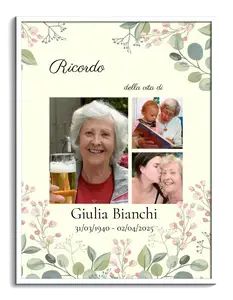 Crea una Collage Ricordo Elegante su Tela per Omaggi e Ricordi Personali