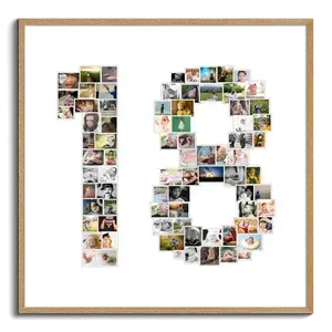 Crea la tua Collage di Foto a Forma di Numero 18: Sorprendi con un Regalo Unico!