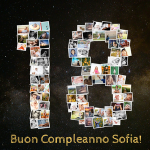 Crea la tua Collage di Foto a Forma di Numero 18: Sorprendi con un Regalo Unico!