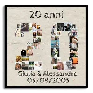 Crea collage foto "20" per il compleanno: personalizza e sorprendi!