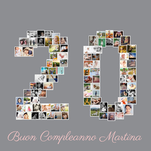 Crea collage foto "20" per il compleanno: personalizza e sorprendi!