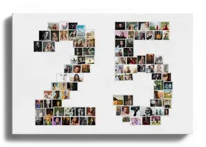 Crea la tua Collage 25 con foto per Anniversario o Evento Speciale