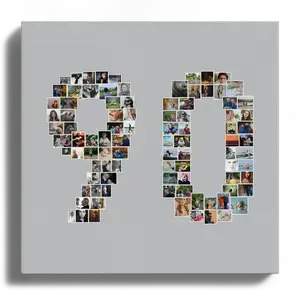 Collage di foto per 90 anni: Personalizza e crea il tuo regalo unico!