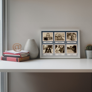 Crea la tua Collage Vintage Polaroid con 6 Foto personalizzate