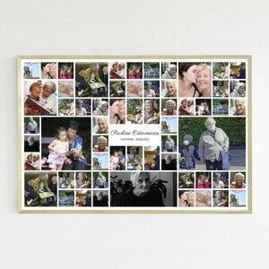 Crea la tua Collage Funebre Personalizzata su Tela in Alta Qualità