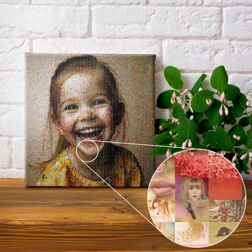 Mosaico fotografico personalizzato per bambini