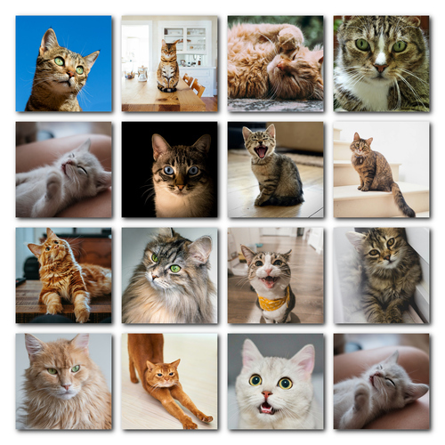 Collage Polaroid del tuo gatto dalle tue foto - crea ora con testi e nome personalizzati