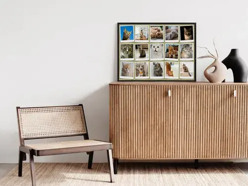 Collage Polaroid: Foto Gatto + Testo Personalizzato