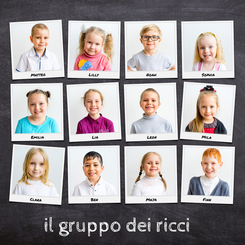 Crea la tua Collage Gruppo Classe in Stile Polaroid Personalizzato