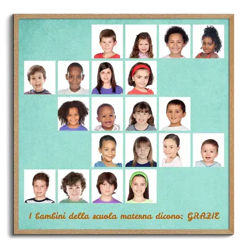 Collage d'addio per il nido: Ringrazia con i bimbi! Personalizza ora!