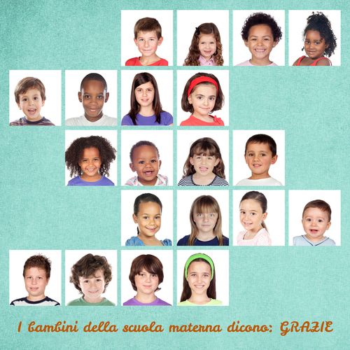 Collage d'addio per il nido: Ringrazia con i bimbi! Personalizza ora!