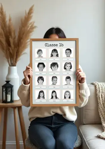 Collage Retro B/N Bambini Personalizzabile