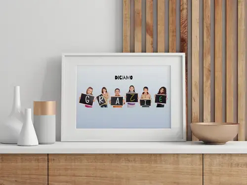 Collage "DANKE" personalizzata per insegnanti