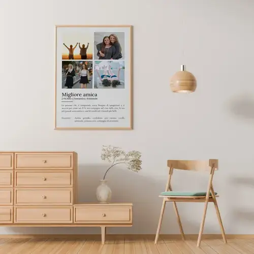 Poster di definizioni "Migliore Amica" personalizzabile