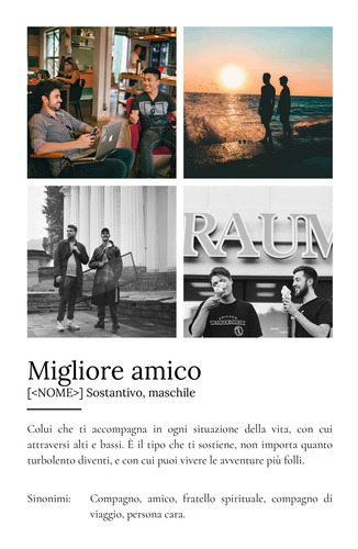 Crea ora il poster "Miglior Amico" personalizzato con foto e testo!